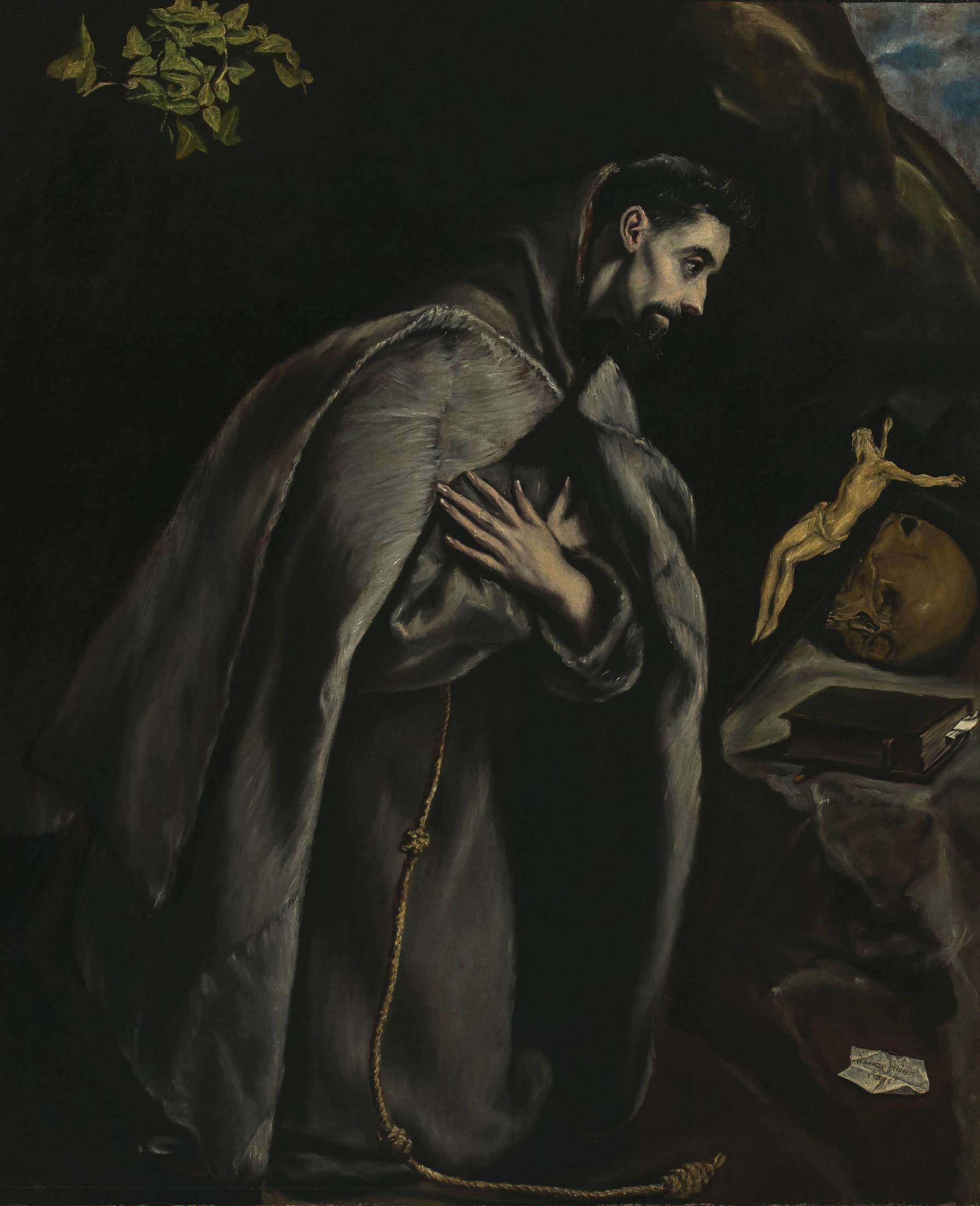 Saint Francis in Prayer Before the Crucifix
