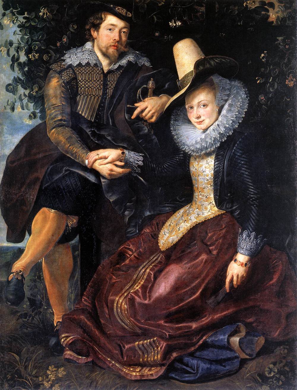 The Artist and his First Wife, Isabella Brant, at La Glorieta de La Madreselva