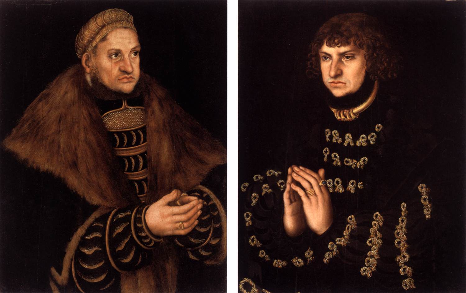 Retratos de Doador Frederick o Sábio e João o Firtic 