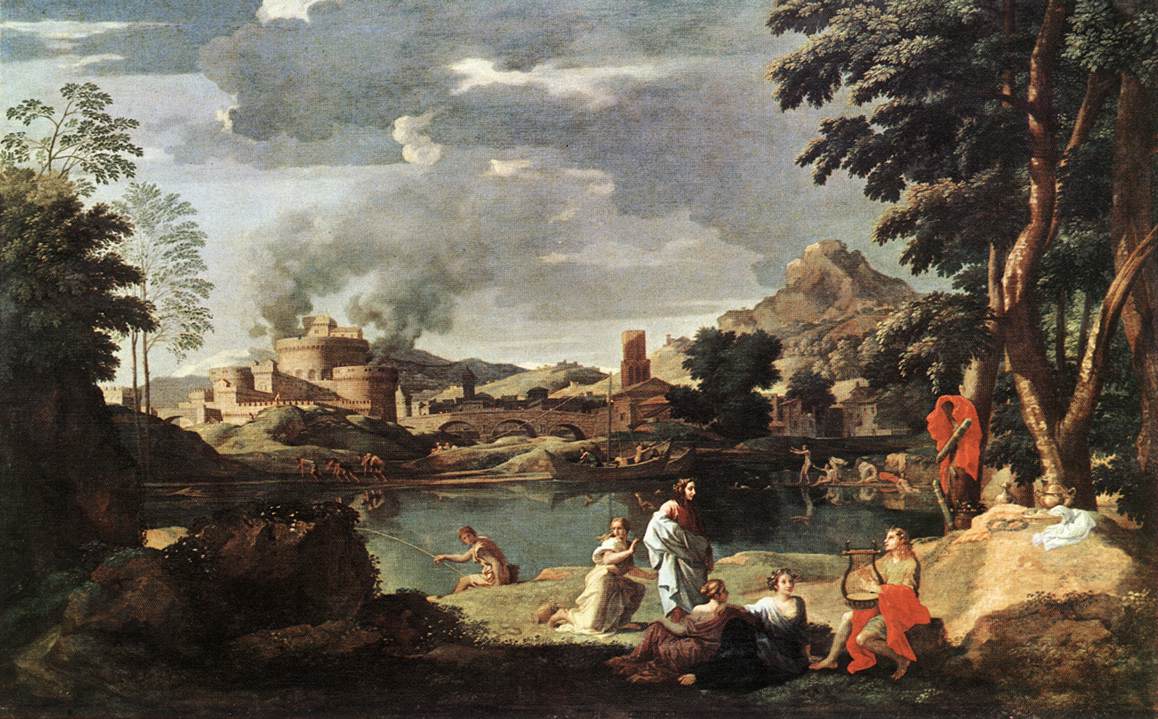 Landschaft mit Orpheus und Euridice