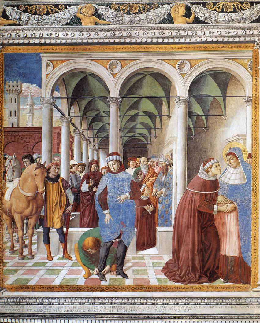 Arrival of Saint Augustine in Milan (Scene 8, North Wall)