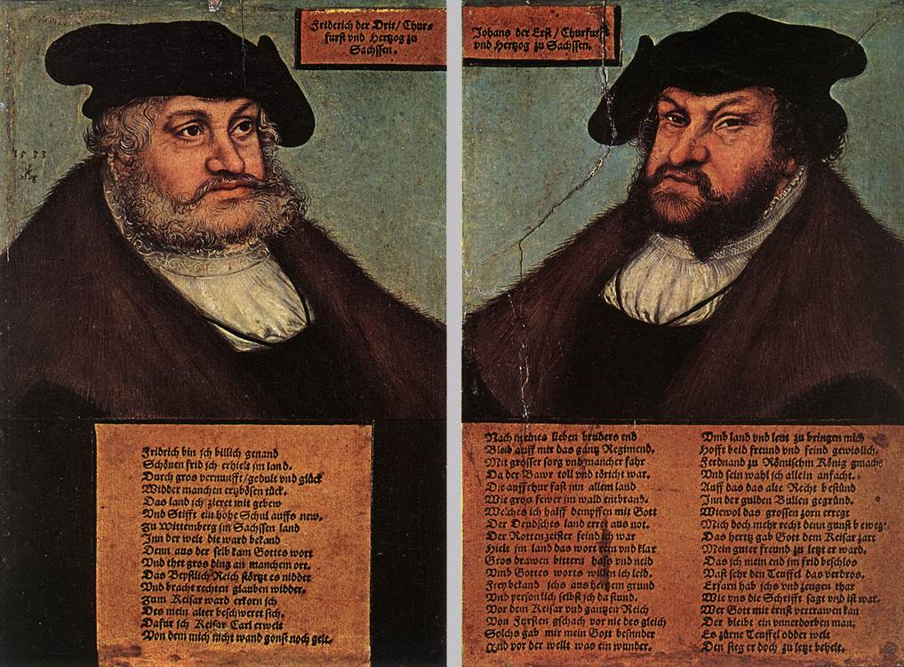 Retratos de Johann I e Frederick III, o Sábio, Eleitores da Saxônia 