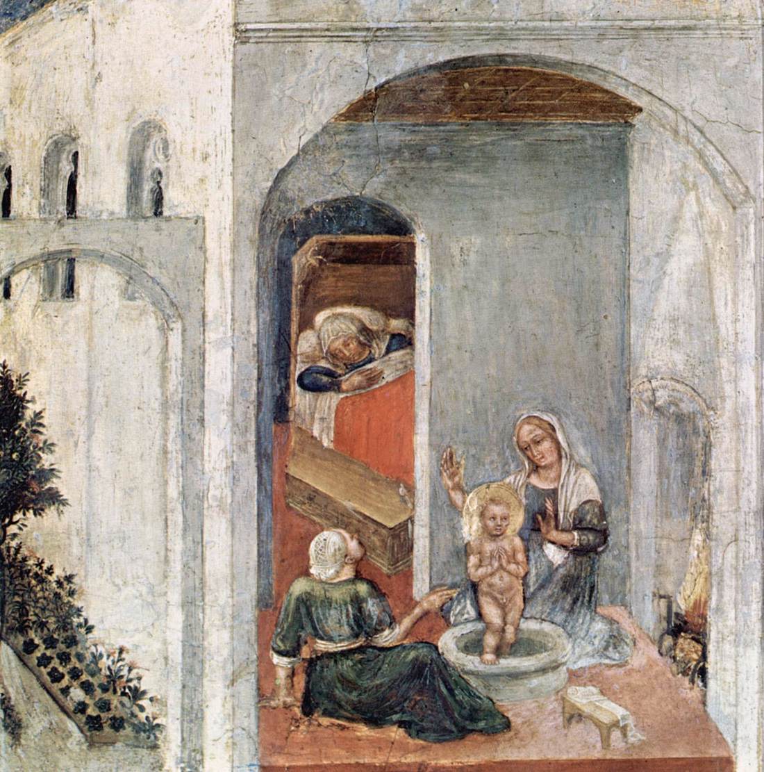 Quaratesi Polyptych: The Birth of Saint Nicholas
