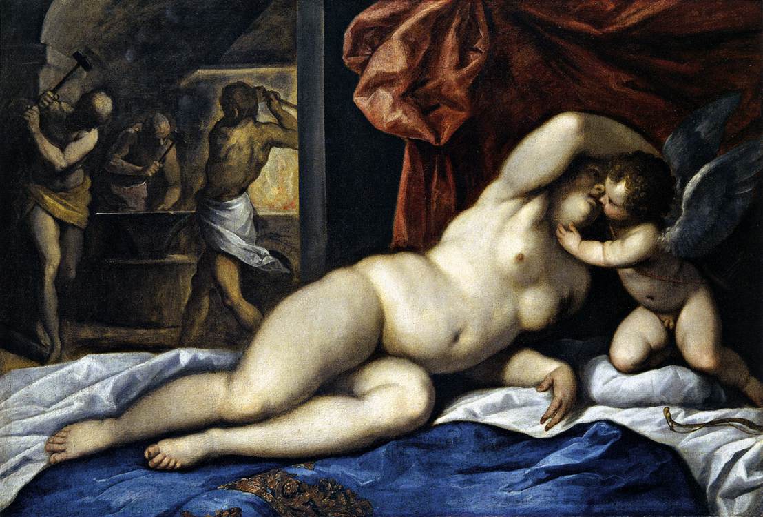 Venere e Cupido nella fucina di Vulcano