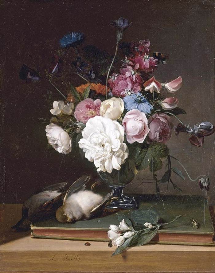 Still Life of Flowers in a Glass Vase