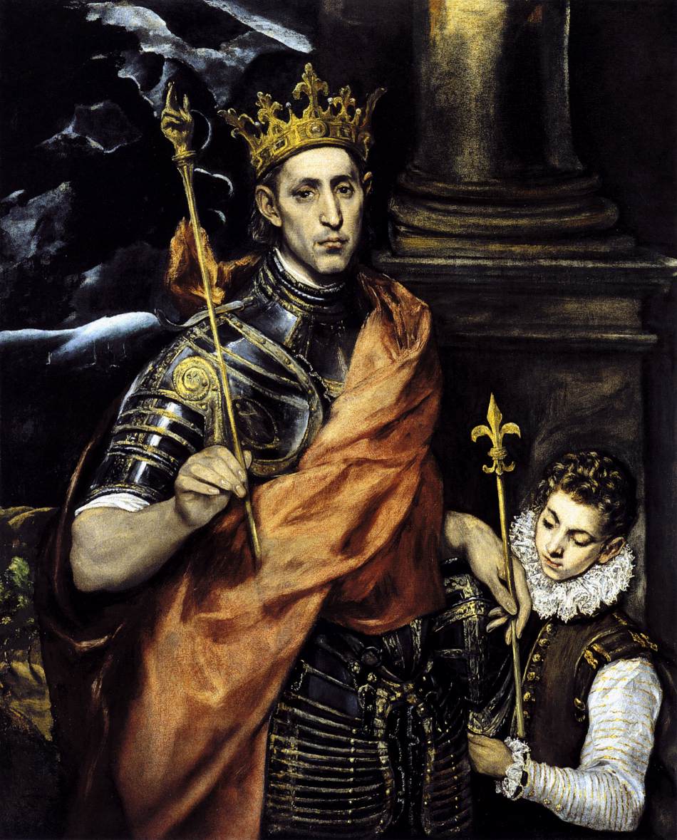 San Luis, konge af Frankrig, med en side