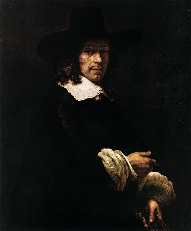 Portrait of a Gentleman in a High Hat and Gloves