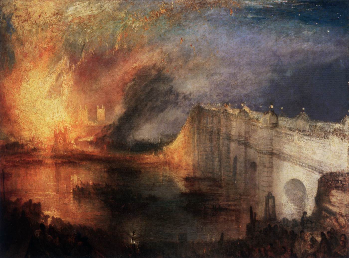 Das Verbrennen der Häuser der gemeinsamen Herren und Waren, 16. Oktober 1834