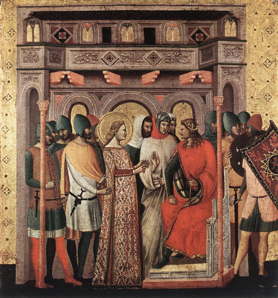 Szenen des Lebens von San Columba (San Columba vor dem Kaiser)