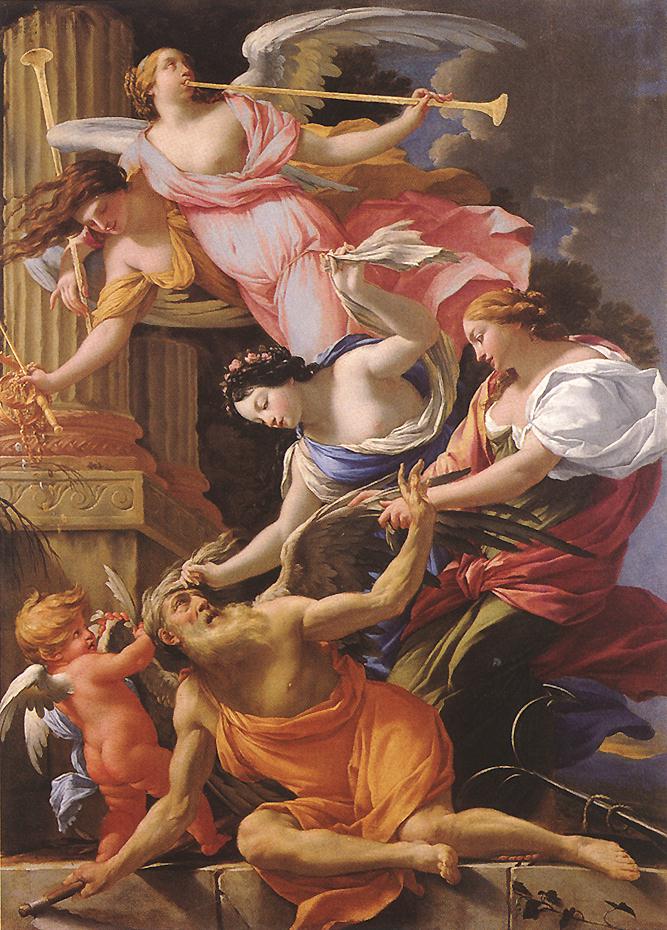Saturn, erobret af kærlighed, Venus og håb