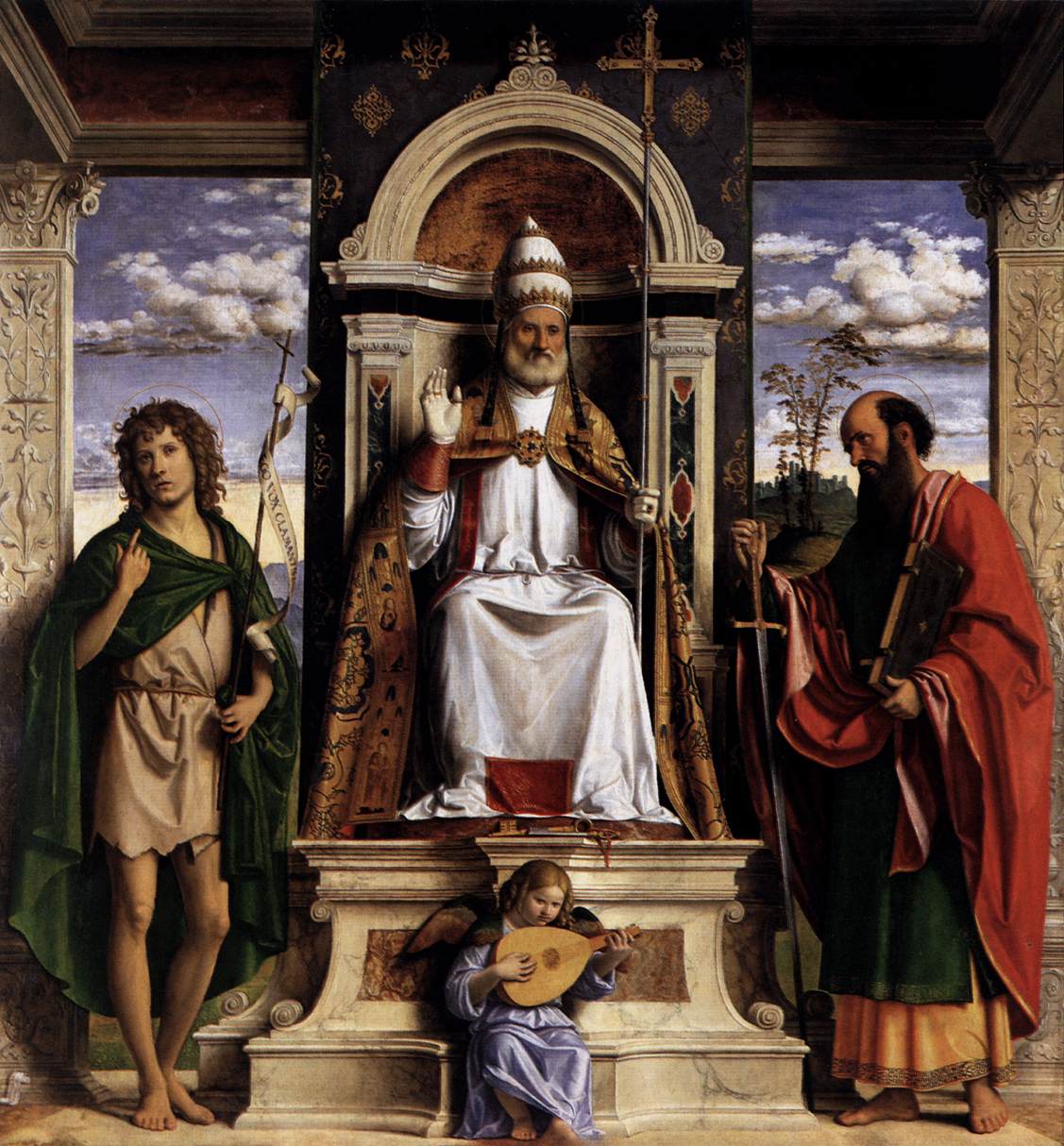 San Pedro in trono dei santi