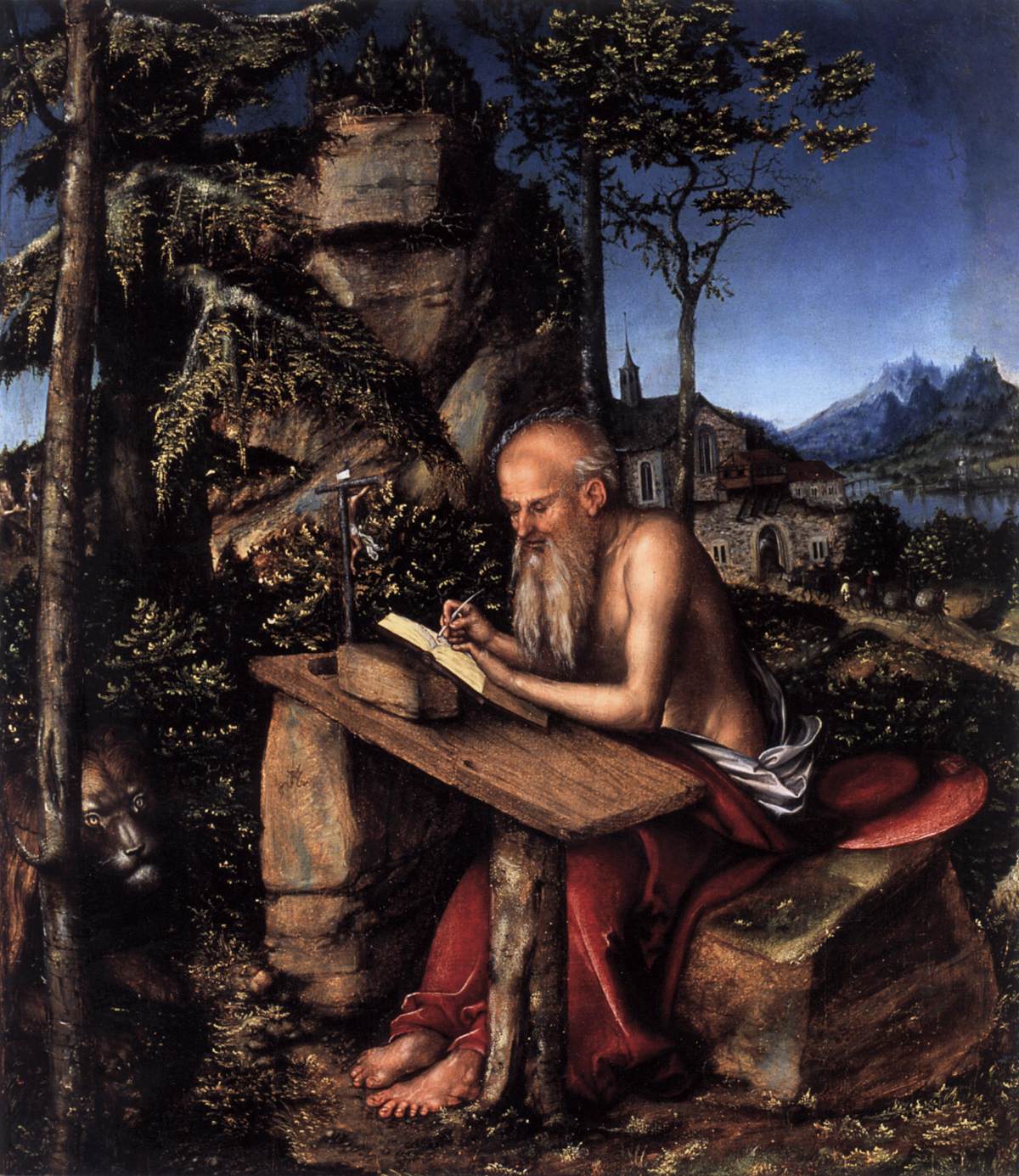 Saint Jerome Writing in a Landscape