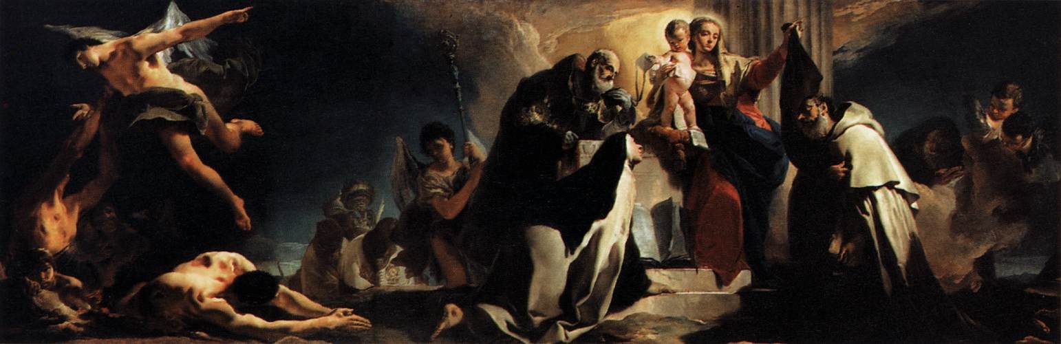 Il Virgen del Carmel e le anime del purgatorio