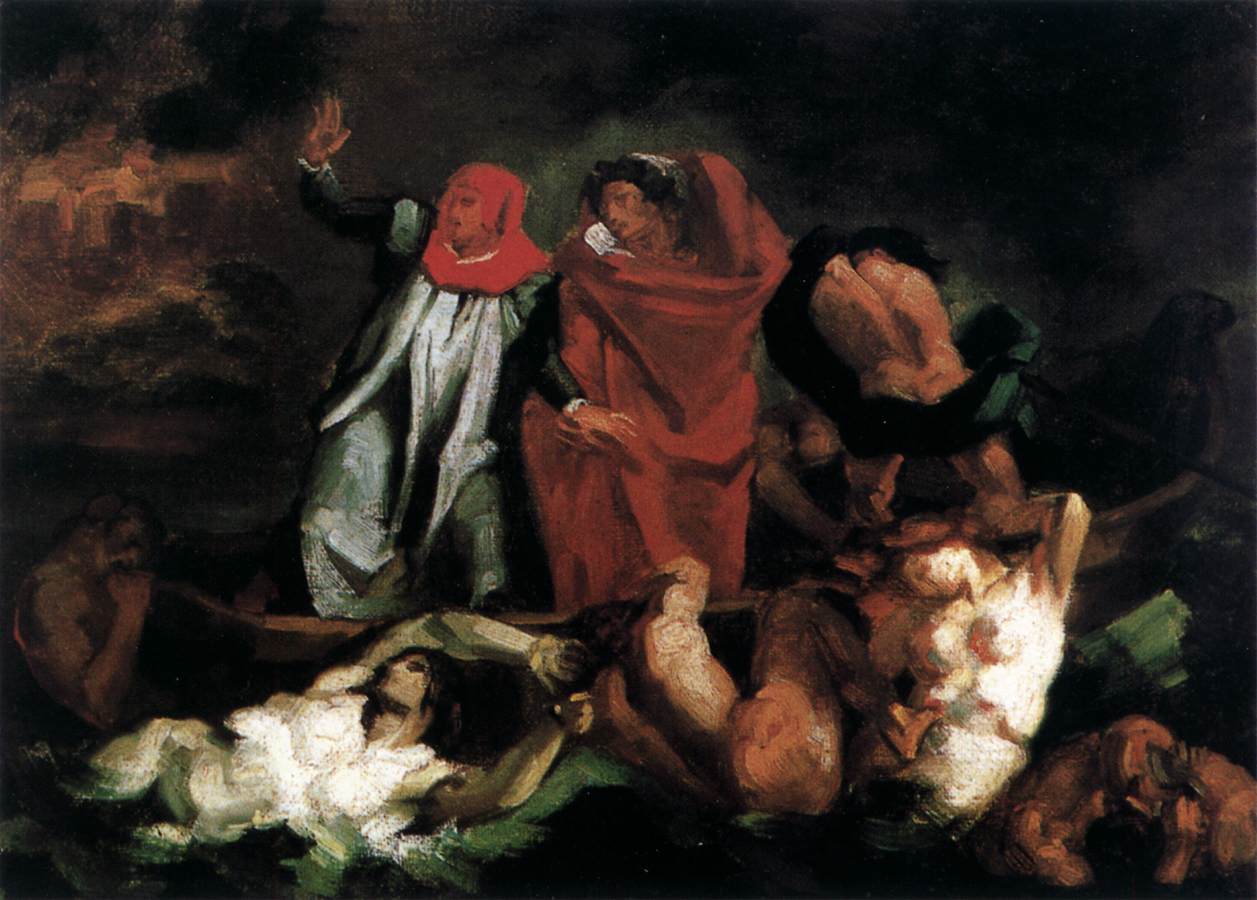 Dante'nin Teknesi, Delacroix'in tarzında