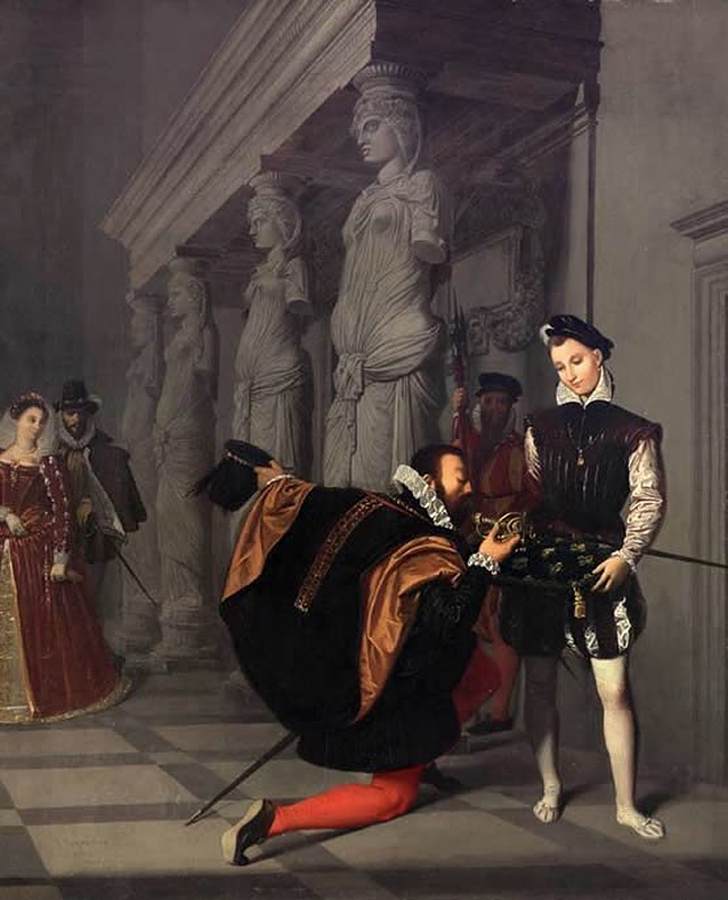 Don Pedro de Toledo Enrique IV Kılıcını Öpüyor
