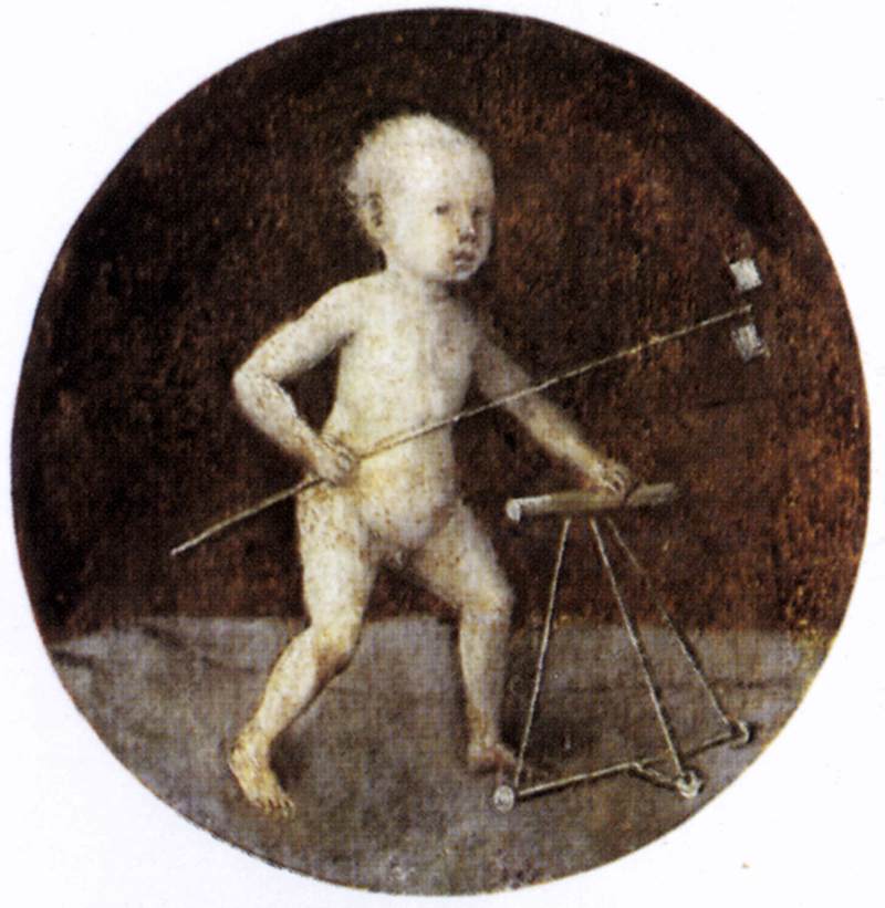 Christ Enfant avec un cadre de marche