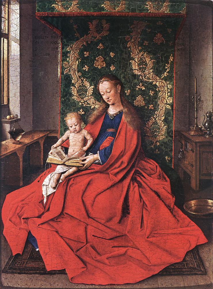 Die Jungfrau mit dem Kind liest