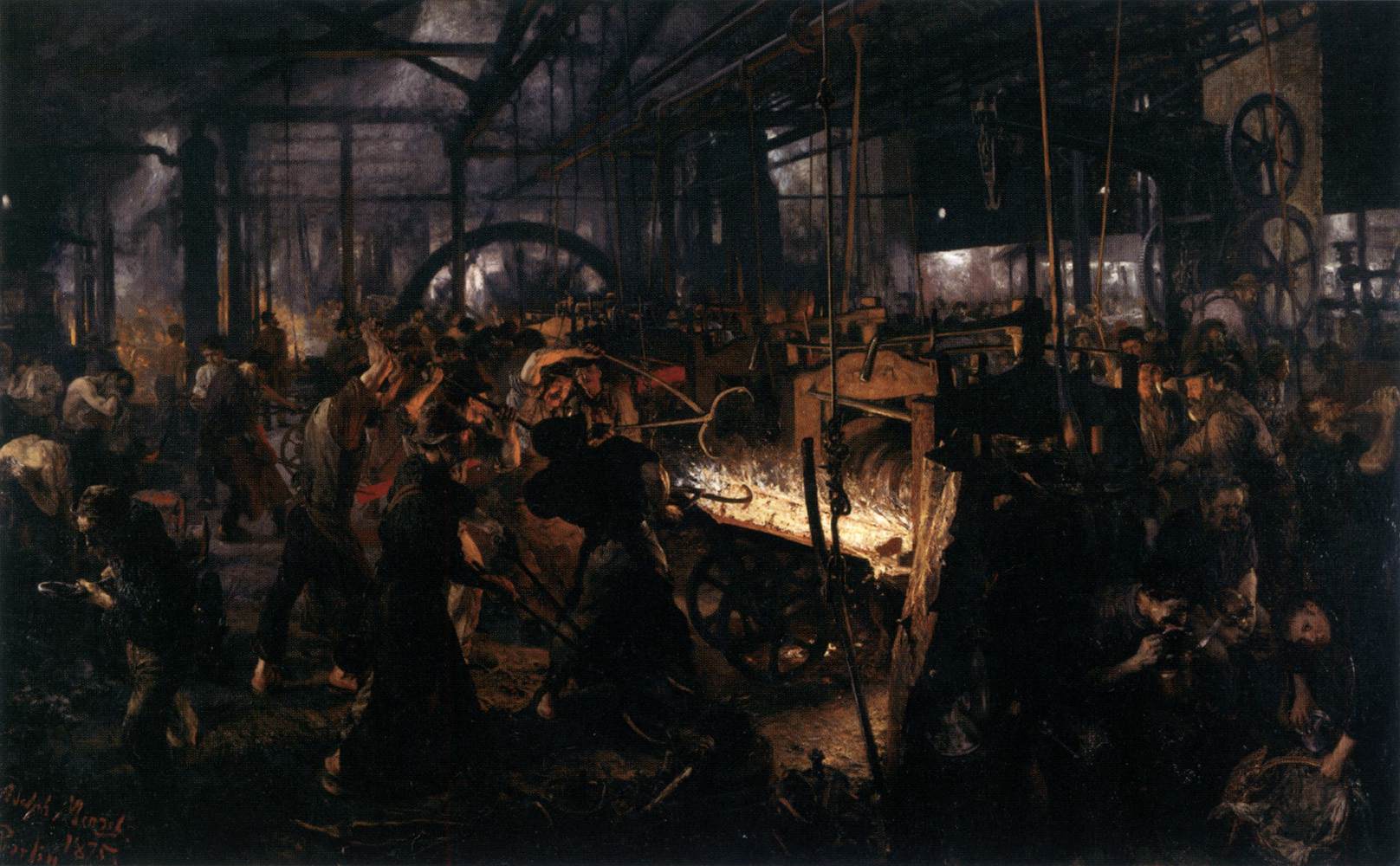 A fábrica de rolos de ferro