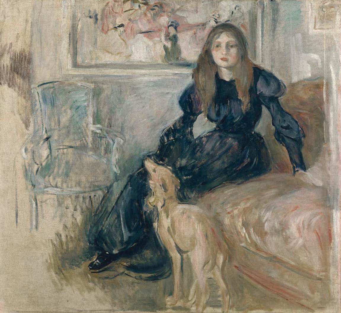 Julie Manet and her Greyhound