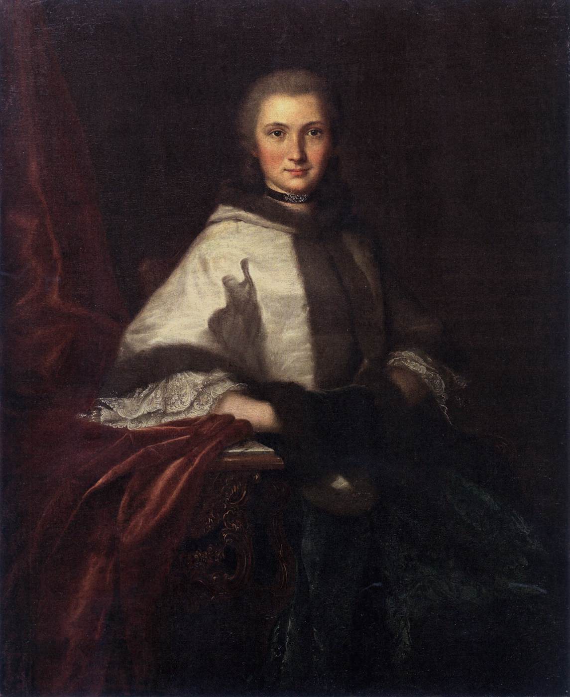 Young Woman with Muff