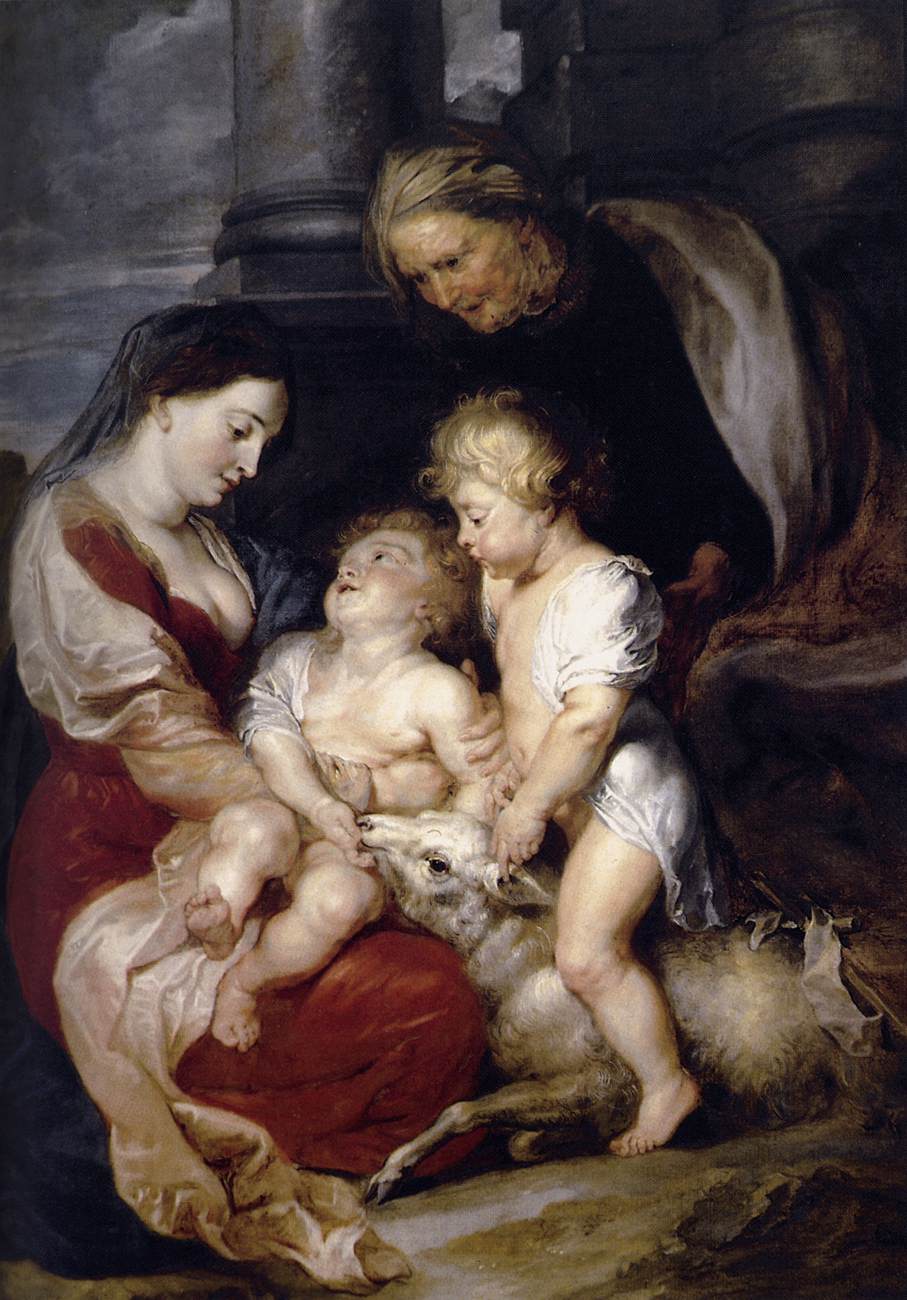 Jomfruen og barnet med Santa Isabel og babyen San Juan Bautista