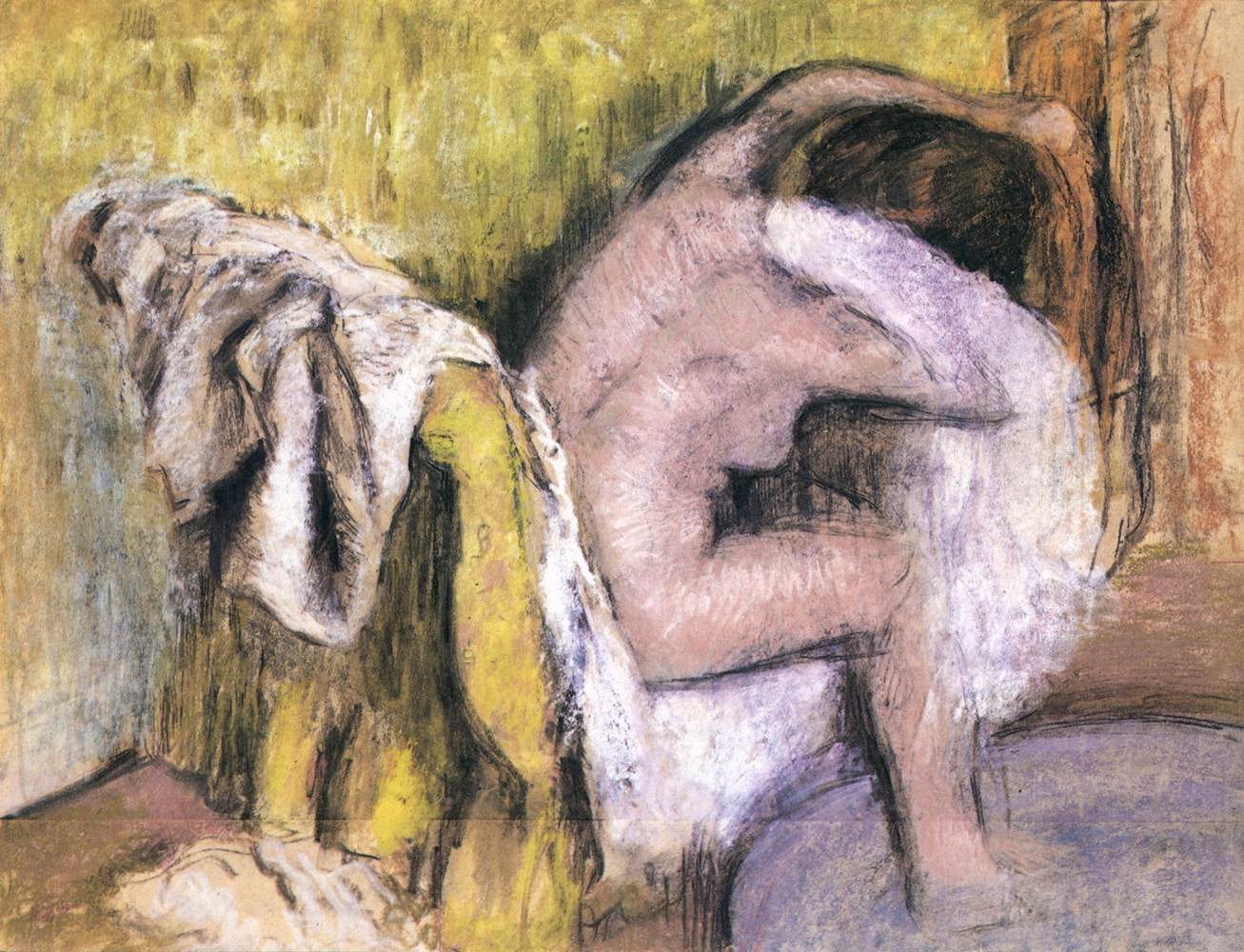 Seated Woman Drying Herself