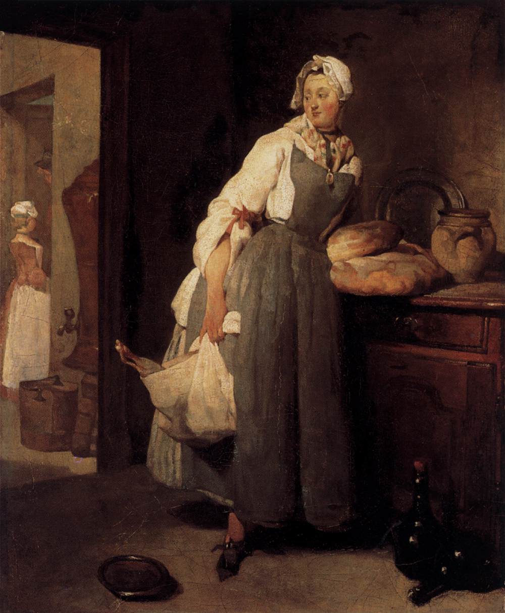 Serviteur revenant du marché (le pourvoyeuse)