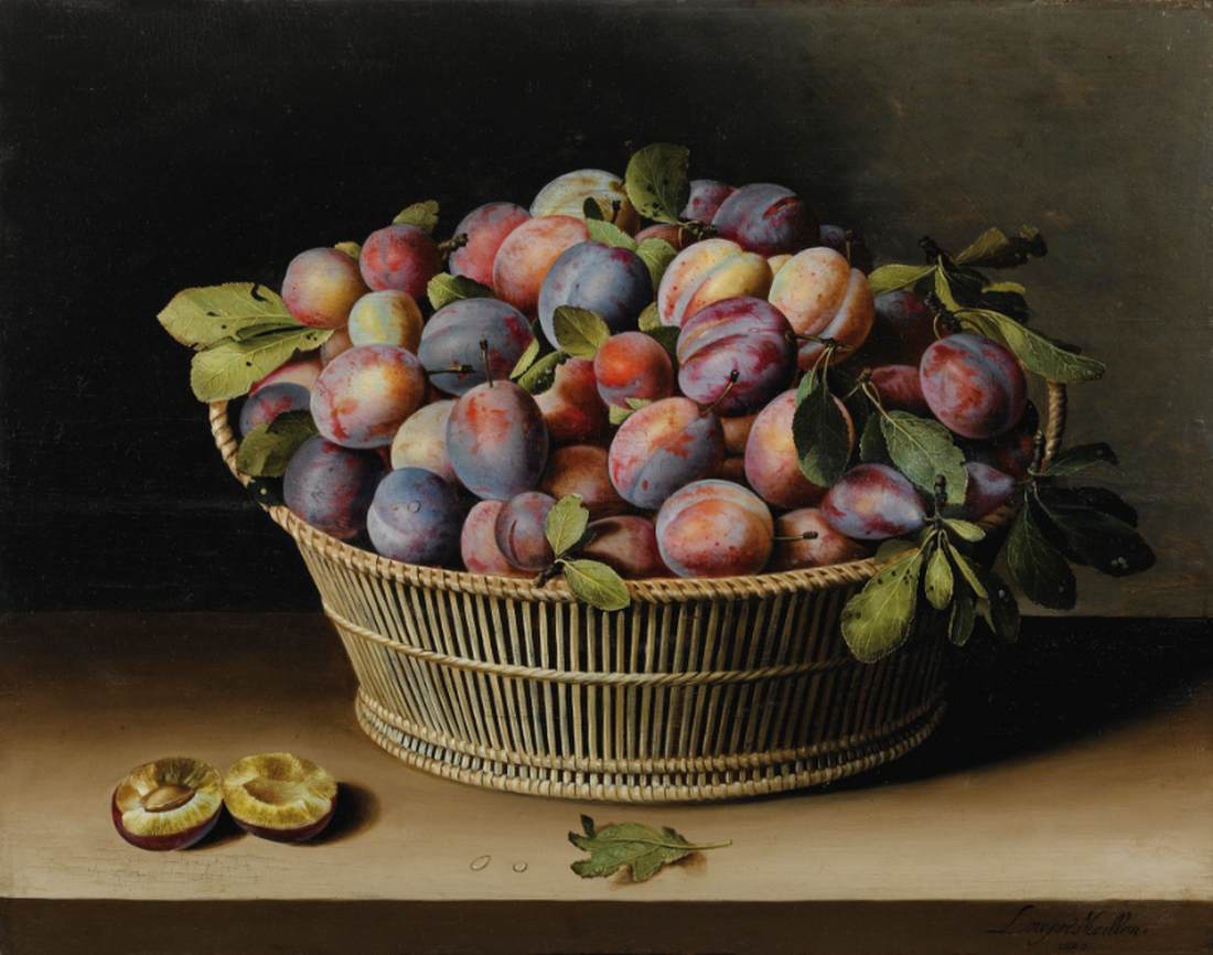 Still Life with Basket of Plums