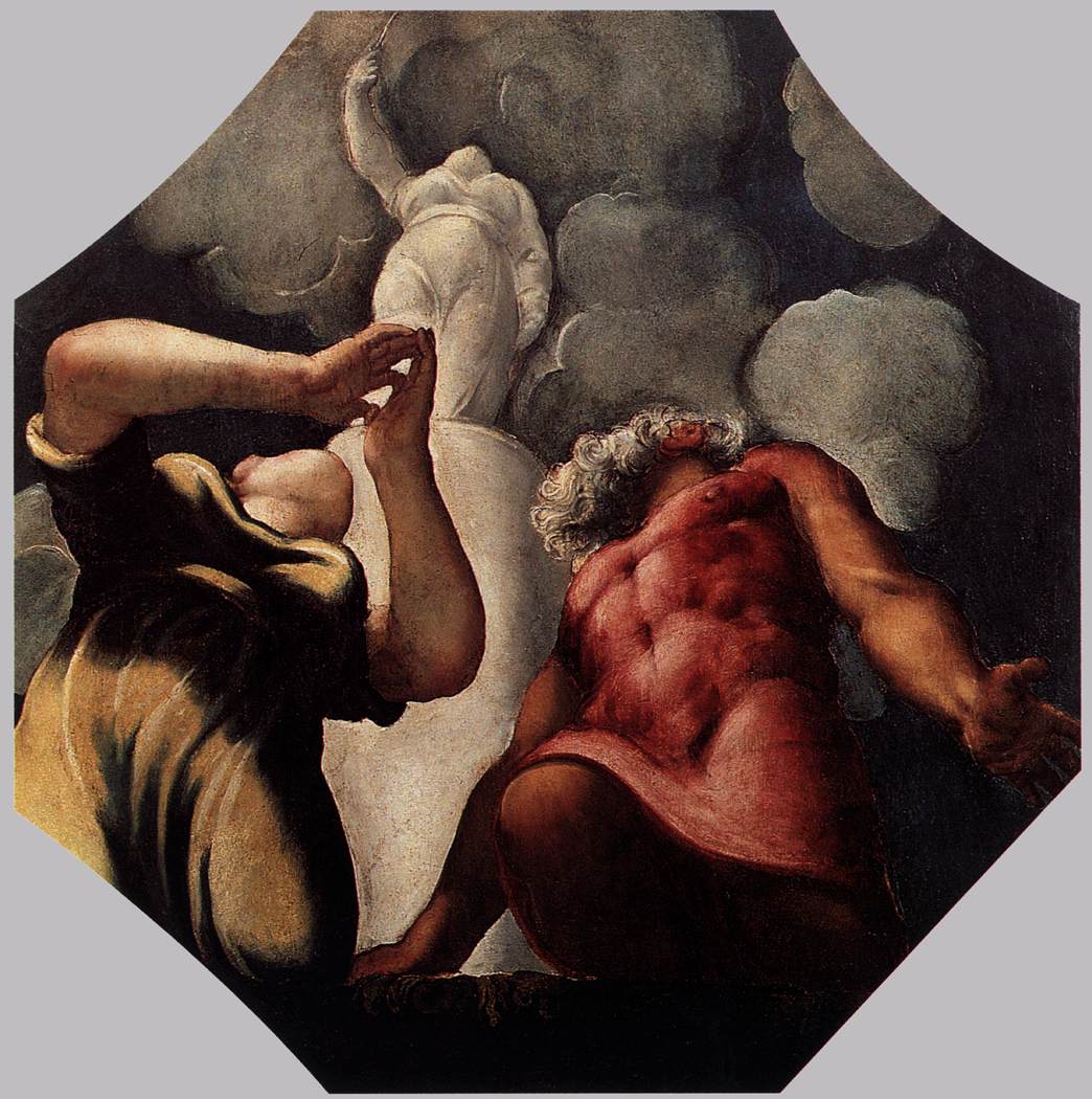Deucalion e Pirra che pregano la statua della dea TeMis