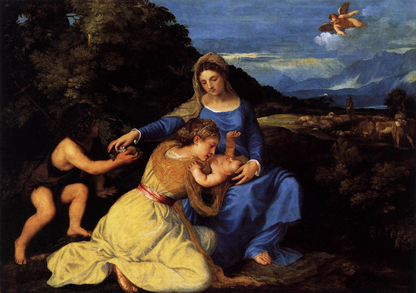 La vergine e il bambino con i santi