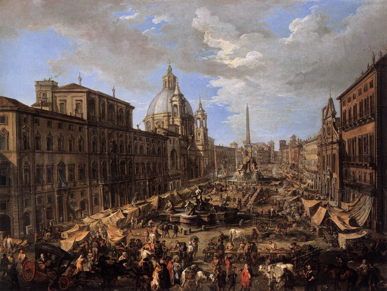 Market in Piazza Navona in Rome