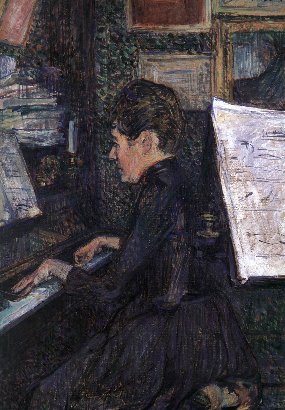 Мадемуазель Мари Дихау на пианино