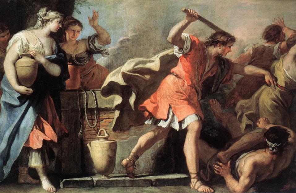 Moses in difesa delle figlie di Jetro