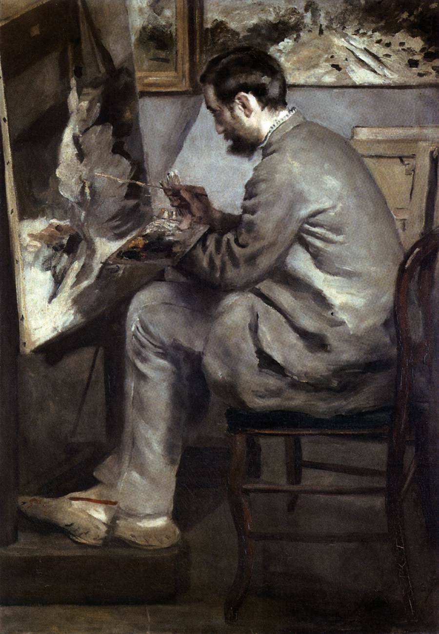 Frédéric Bazille en su Caballete