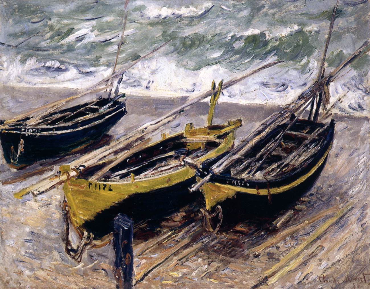 Tres Barcos de Pesca