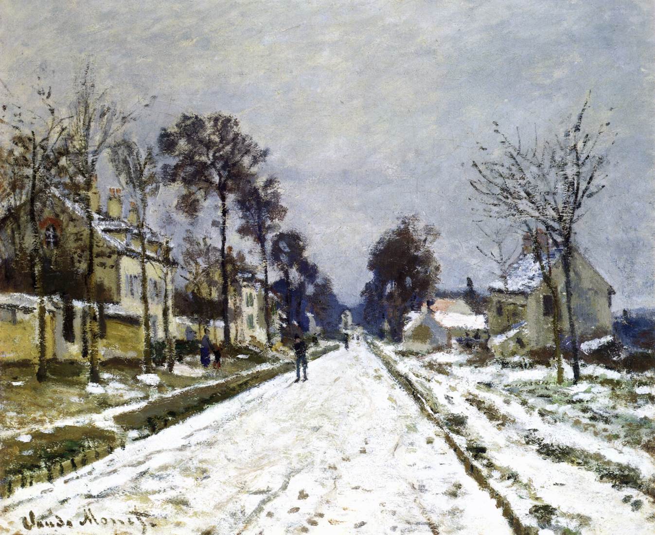 Straße in Louveciennes, Schneeeffekt