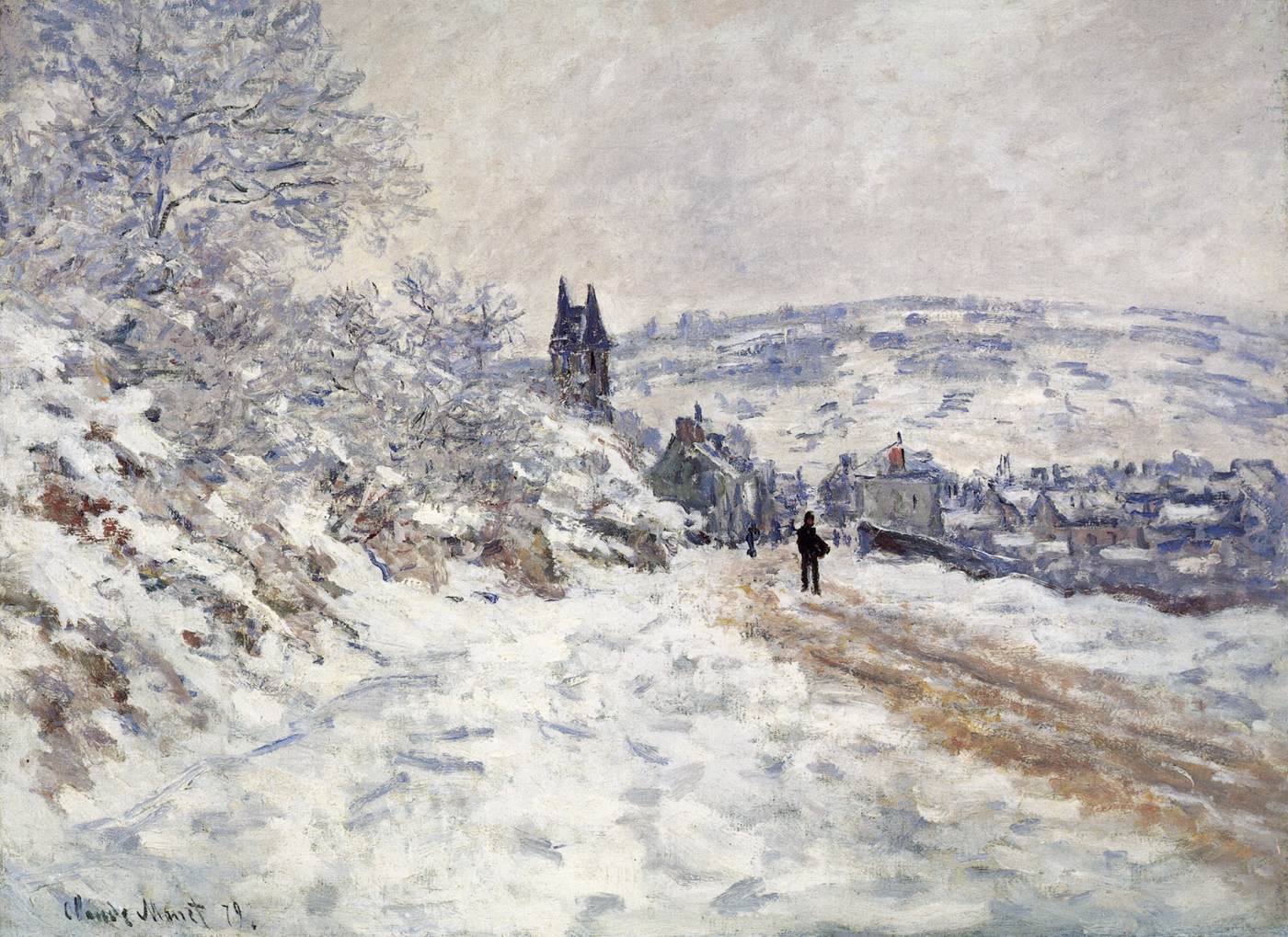 Camino a Vétheuil, Efecto de Nieve