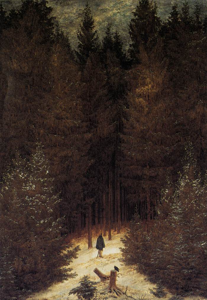 Der Verfolger im Wald