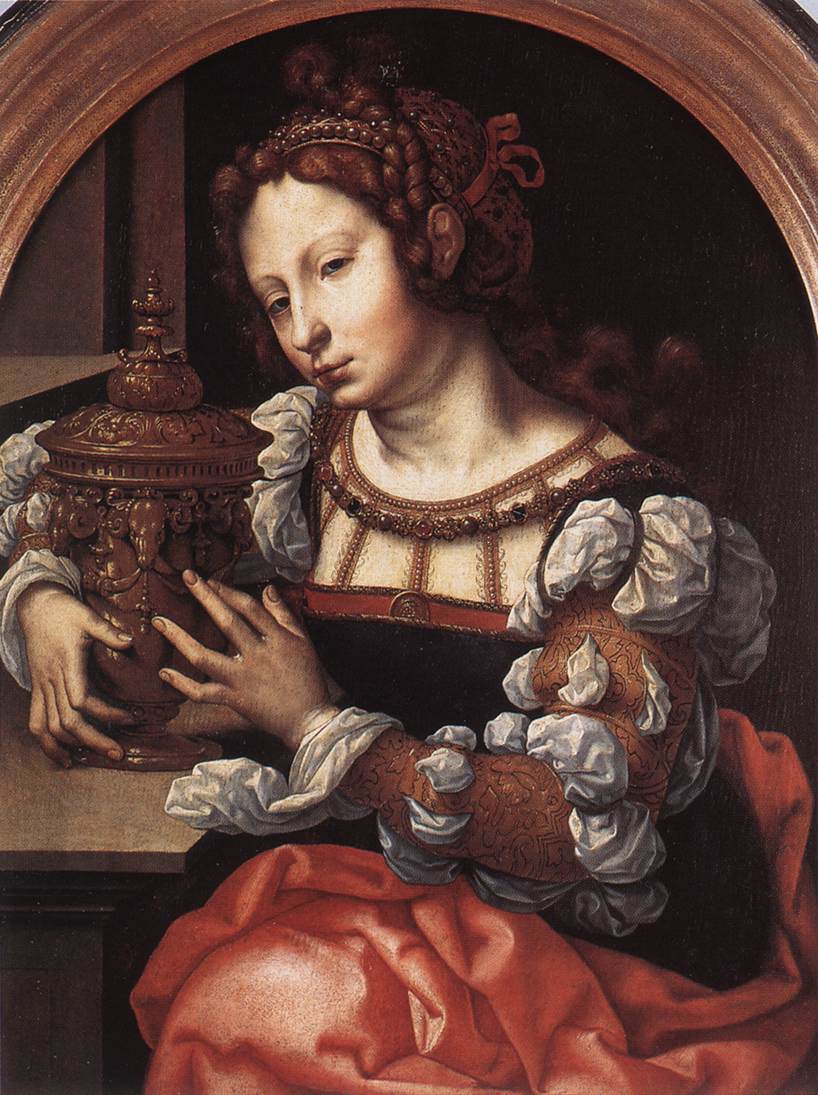 Dame als María Magdalena dargestellt