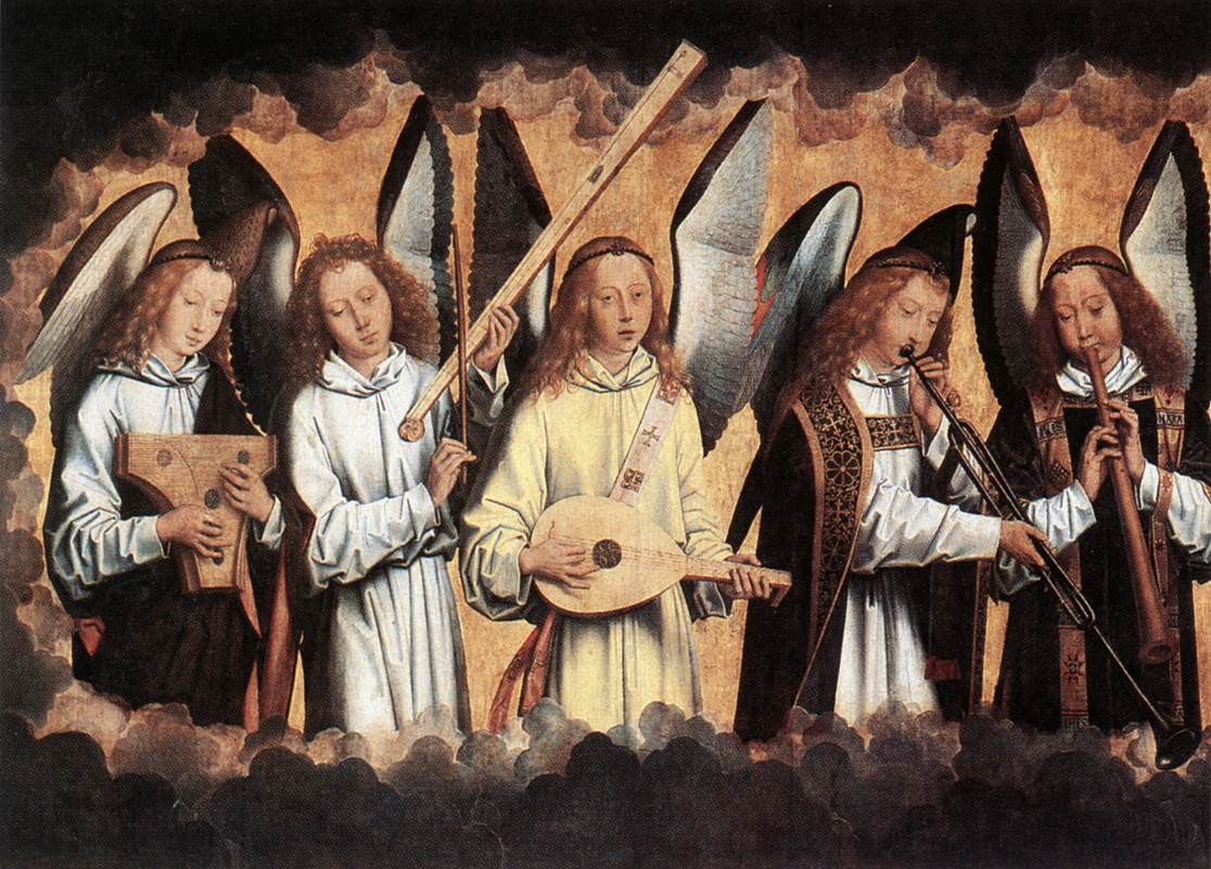 Musicisti degli angeli (pannello sinistro)