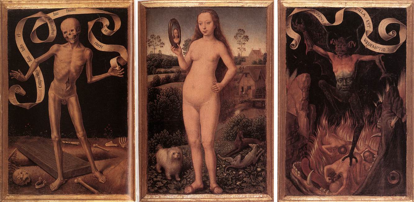 Trittico di vanità terrena e salvezza divina (fronte)