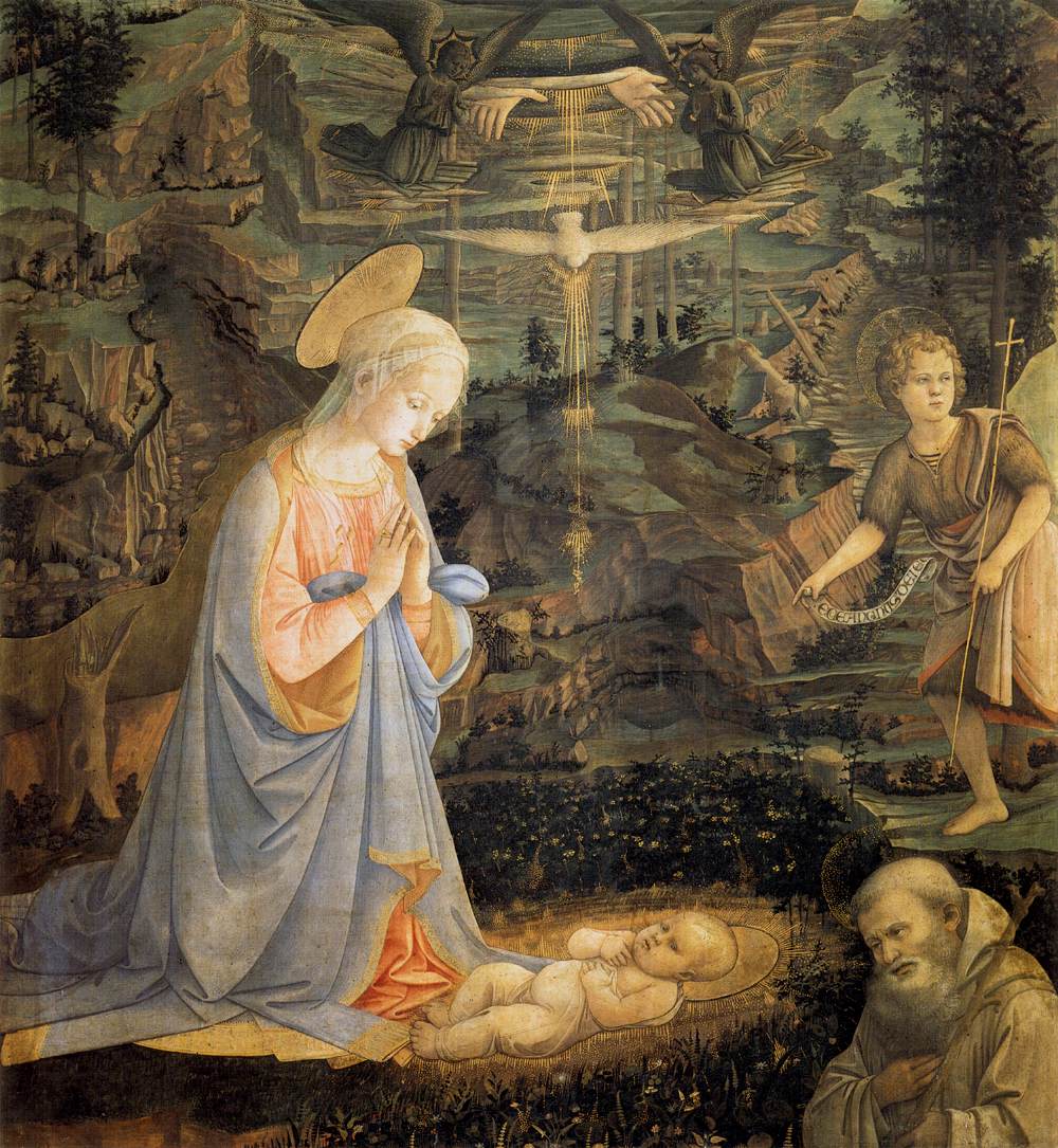 Anbetung des Kindes mit den Heiligen