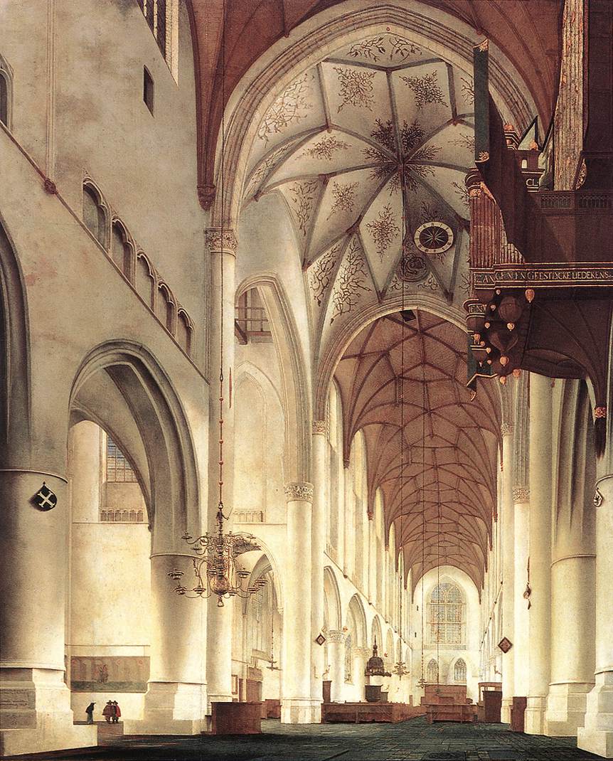Wnętrze Sint-Bavokerk w Haarlem