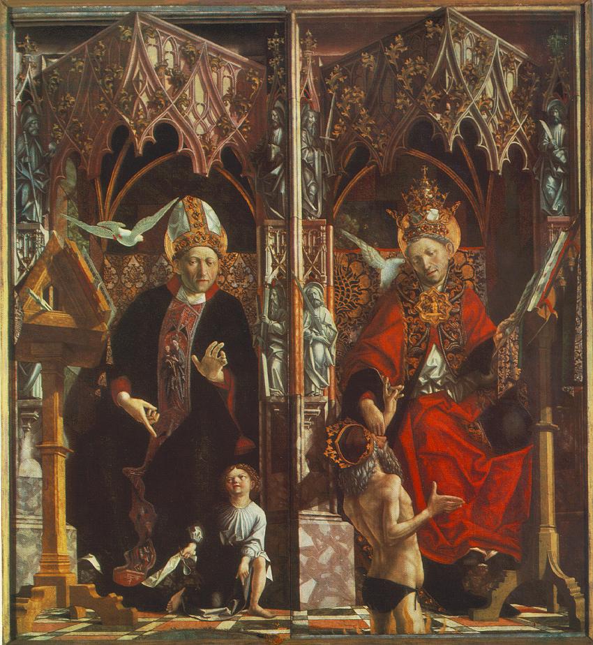 Retable des pères de l'église: San Agustín et San Gregorio