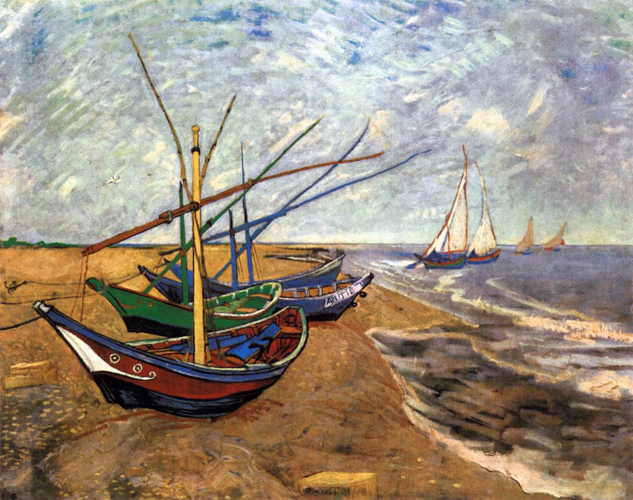 Fishing Boats on the Beach in Saintes-Mies