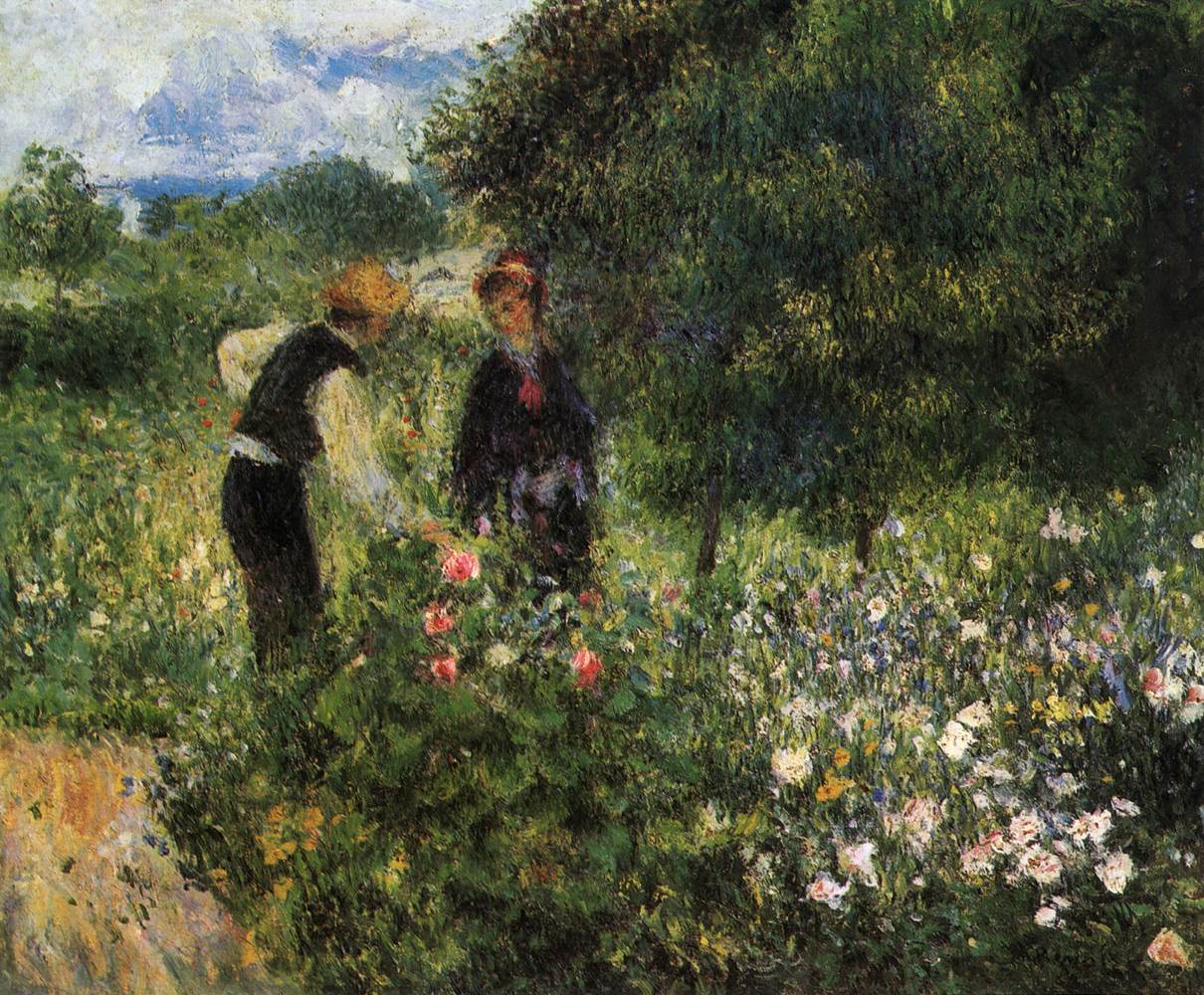 picking flowers