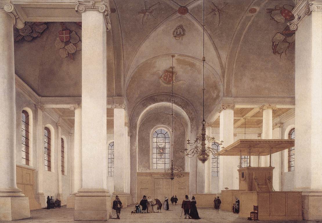 Interior de La Iglesia de Santa Ana en Haarlem