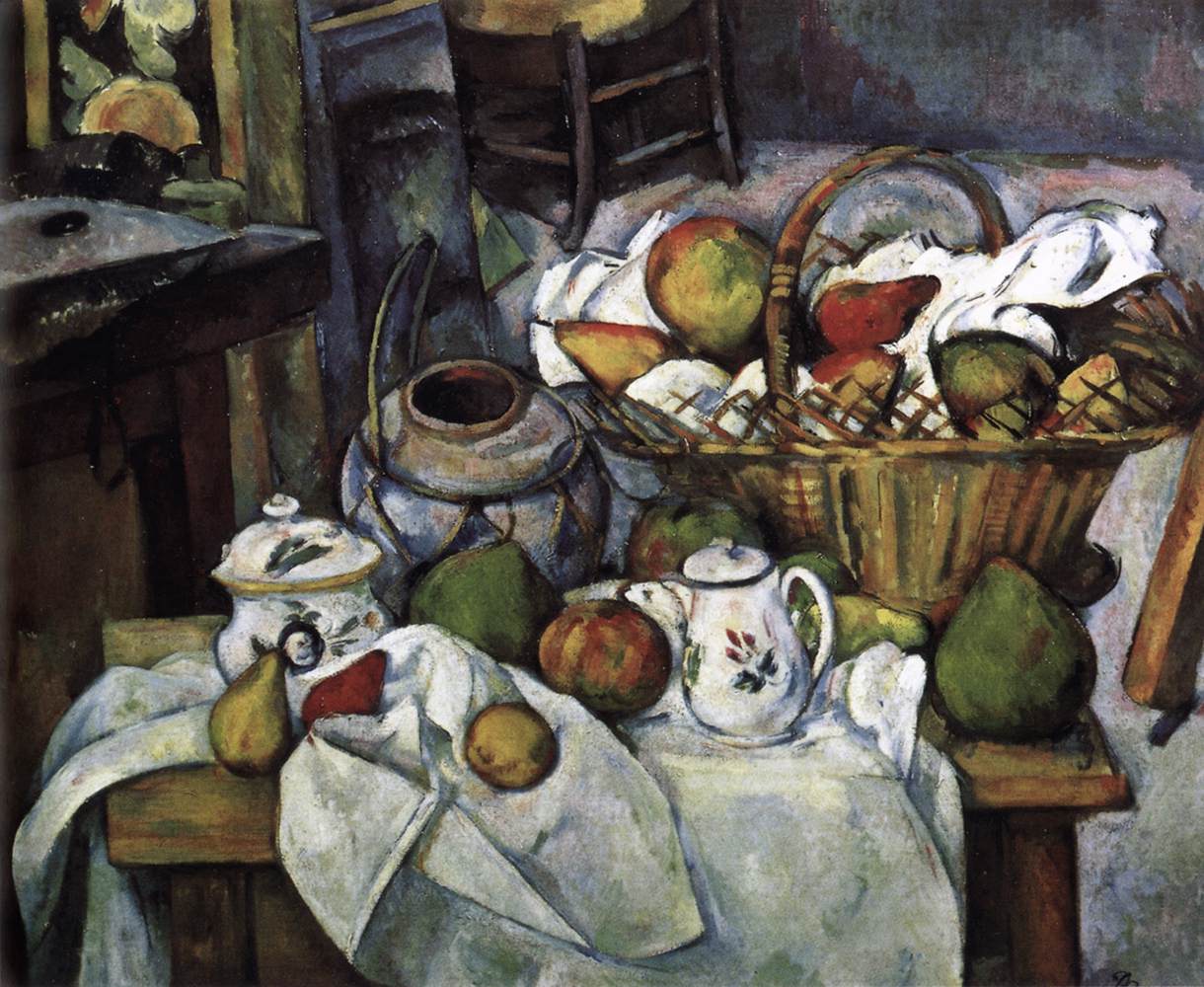 Containers, Basket and Fruit (The Kitchen Table)