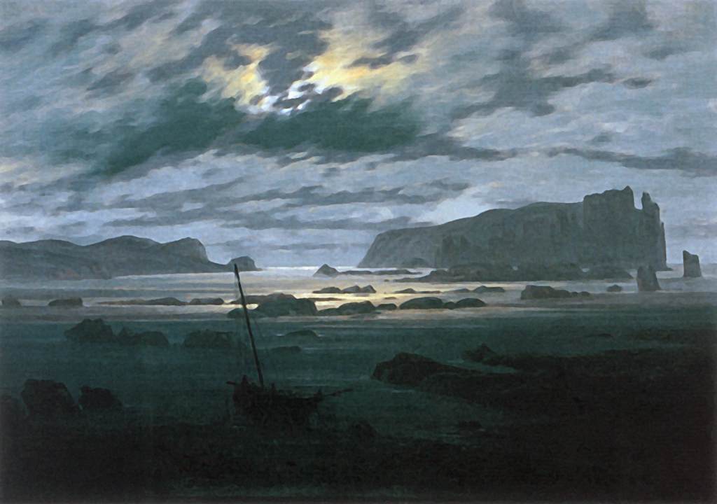 The North Sea in the Moonlight