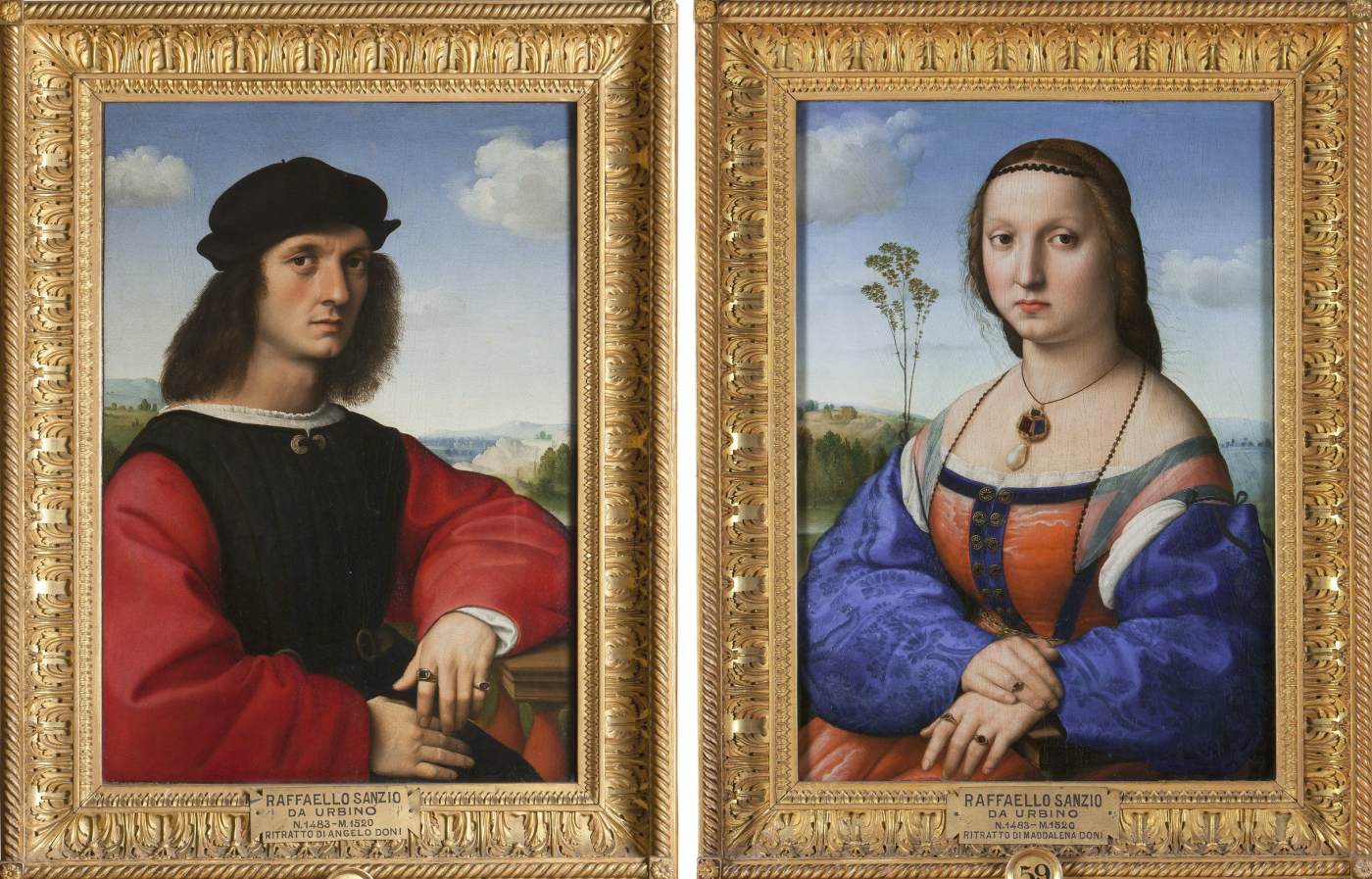 Retratos de Agnolo y Magdalena Doni